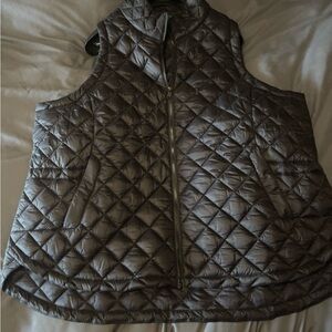Athleta Quilted Puffer Vest 3x NWOT Whisper Featherless Black